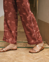 Printed Silk Belem Trousers Piping - Women's Pants & Shorts | 
