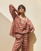 Printed Silk Paros Shirt - Women's Top & Shirts | 