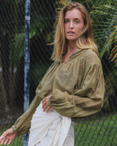 Silk Cotton Voile Baja Shirt - Women's Special Prices Clothing | 