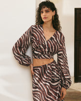 Printed Silk Cotton Voile Avila Top - Women's Top & Shirts | 