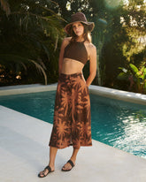 Printed Linen Cordoba Skirt - Women's Special Prices Clothing | 