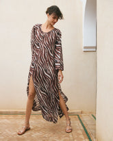 Printed Silk Cotton Voile Hydra Dress - Women's Dresses | 