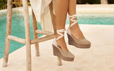 Suede Heart-Shaped Wedge Espadrilles - Women's Wedges | 