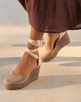 Suede Wedge Espadrilles - Women's Wedges | 