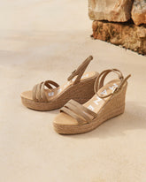 Suede Three Bands Wedge Espadrilles - Women's Bestsellers | 