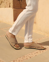 Suede Crossed Bands Sandals - Men's Shoes | 