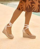 Suede Wedge Espadrilles - Women's Shoes | 