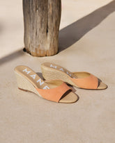 Suede Mule Wedge Espadrilles - Women's Mules | 