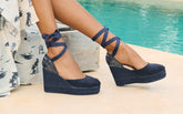 Suede Wedge Espadrilles - Women's Shoes | 