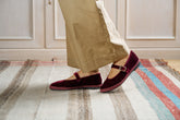 Silk Velvet Mary Jane Slippers - Women's Ballet Flat & Slippers | 