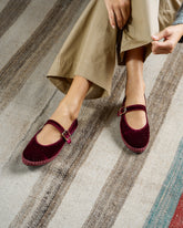 Silk Velvet Mary Jane Slippers | 