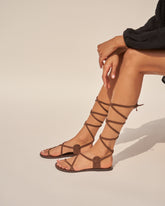 St. Tropez Tie-Up Leather Sandals - Women's Special Prices | 