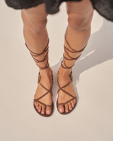 St. Tropez Tie-Up Leather Sandals - Women's Special Prices | 