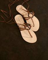 Mer Leather And Resin Lace-Up Ring Sandals - Women's Special Prices | 