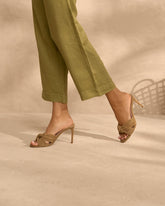 Sophie Suede Knot Mule Heels - Alex Rivière Studio x Manebí Archive | 