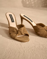 Sophie Suede Knot Mule Heels - Alex Rivière Studio x Manebí Archive | 