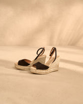 Viky Soft Suede Open Toe<br />Wedge Espadrilles - Alex Rivière Studio x Manebí Archive | 