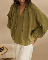 Linen Gauze Mykonos Shirt - Women's Special Prices Clothing | 