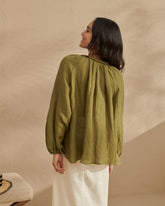 Linen Gauze Mykonos Shirt - Women's Special Prices Clothing | 
