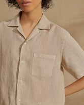 Washed Linen Havana Camp-Collar Shirt - Women's Special Prices Clothing | 
