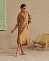 Linen Portofino Dress - Women's Special Prices Clothing | 