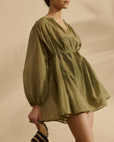 Silk Cotton Voile Minorca Dress - Women's Special Prices Clothing | 