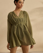 Silk Cotton Voile Minorca Dress - Women's Special Prices Clothing | 