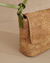 Raffia & Leather Summer Night Bag Medium - Women's Special Prices Bags | 