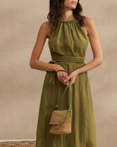 Raffia & Leather Summer Night Bag Medium - Women's Special Prices Bags | 