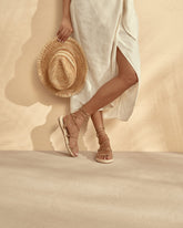 Suede & Jute Lace-Up Sandals - Women's Special Prices | 