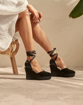 Suede Heart-Shaped Wedge Espadrilles - Women's Wedges | 