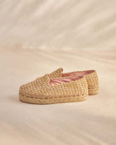 Raffia Stripes Double Sole Espadrilles - Women's Espadrilles | 