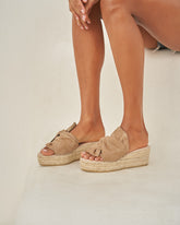 Suede Platforms With Knot - Women's Shoes | 