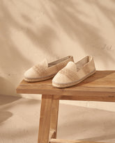Distressed Woven Cotton Espadrilles | 